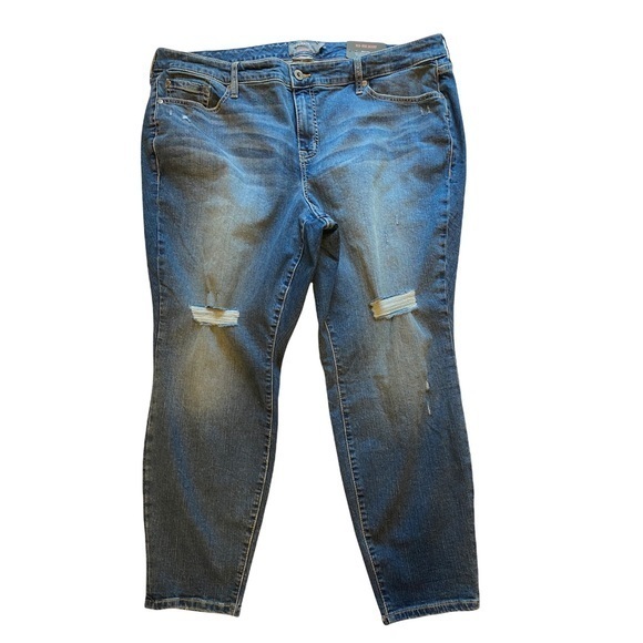 Torrid Jeans Womens Size‎ 22R Mid-Rise Skinny Vintage Stretch Distressed - Picture 1 of 10